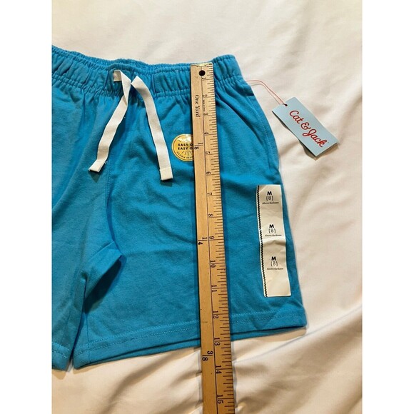 Cat & Jack Unisex Shorts Size Medium (8) Light Blue Flexible Drawstring Summer - Picture 3 of 4